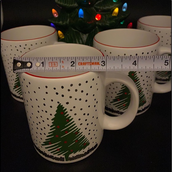 🦩SOLD🦩 Waechtersbach Winter Tree Mugs, Set of 4 - Picture 6 of 7
